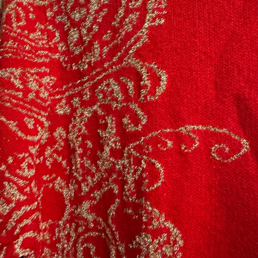 Ruby Rd. Red and Silver Patterned Tunic Sweater - Picture 11 of 13